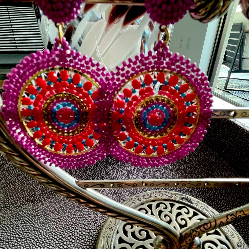 Beaded hanging earrings